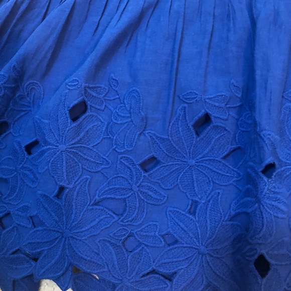 J.Crew Eyelet Floral Mini Skirt Blue - Picture 3 of 8